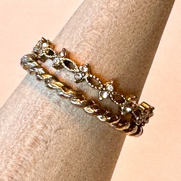 Stackable Rings, size 7 1/2, set of 2 - Picture 3 of 7